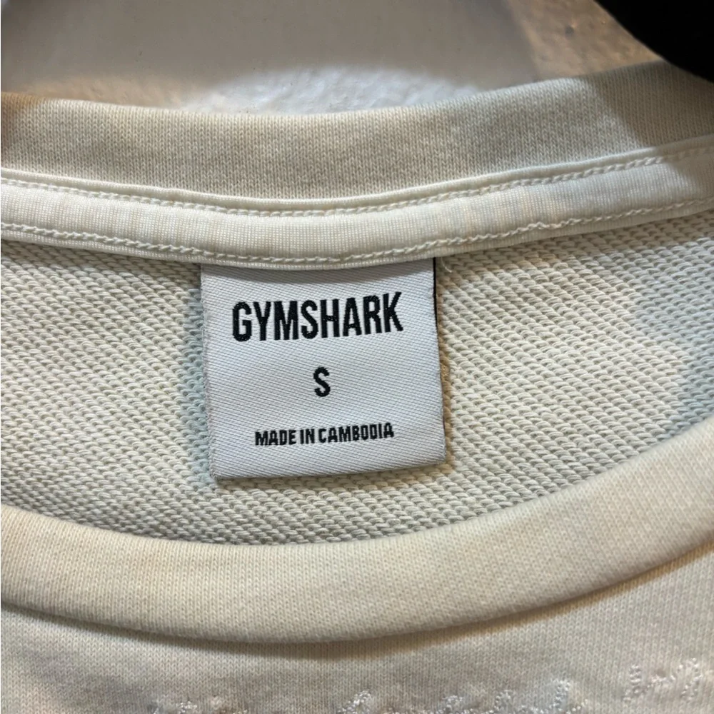 Gymshark x Whitney Simmons Cream cropped hoodie size small - Picture 3 of 12